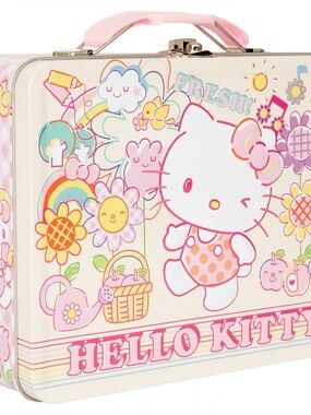 Sanrio Hello Kitty Pastel Rainbow Fresh Spring Day Tin Lunch Box